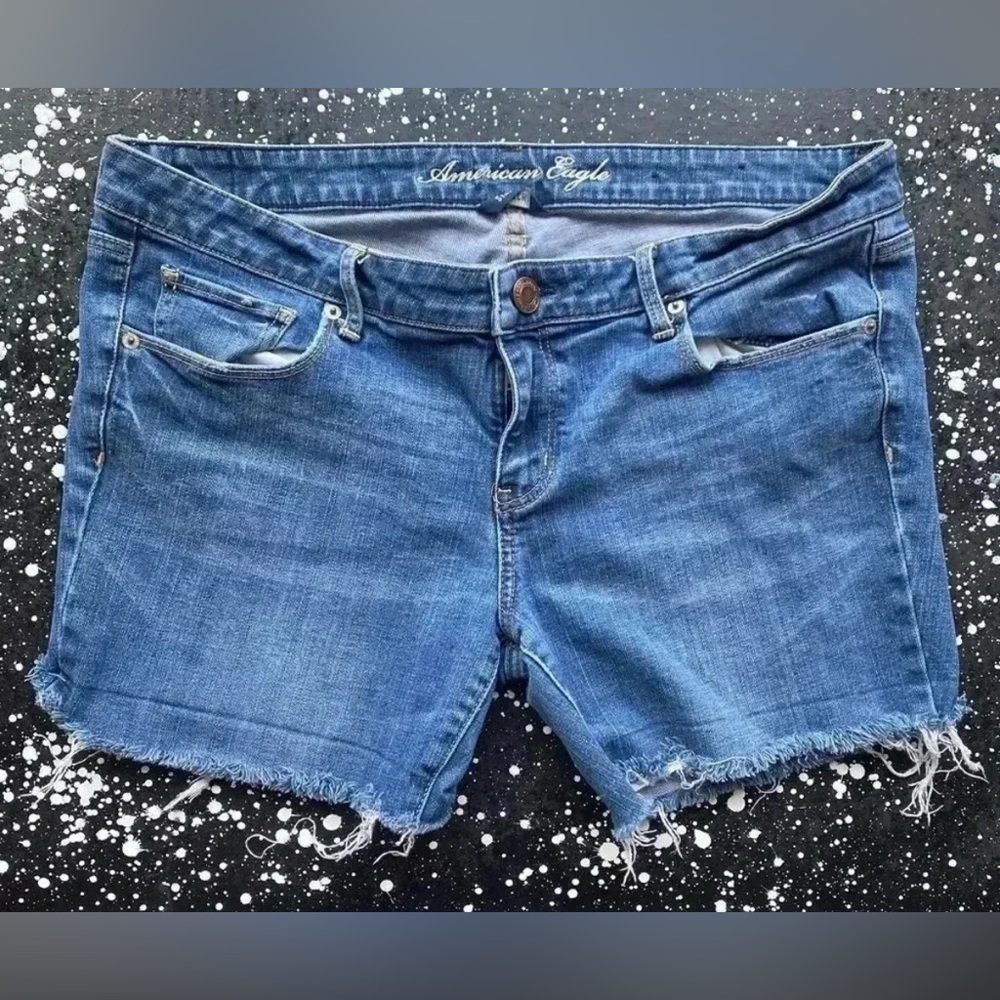 American Eagle Raw Hem Jean Shorts